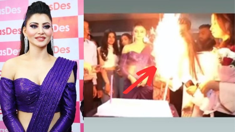 Urvashi is definitely a girl with a golden heart; check out what does she did after a girl at an event caught herself with fire