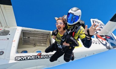 Jyoti Saxena's skydiving pictures from Dubai are nerve-racking but are giving us major adventure goals.