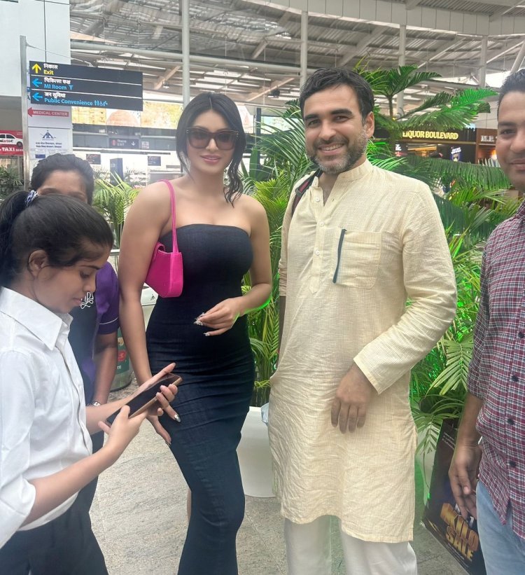 Urvashi Rautela And Pankaj Tripathi Gets Mobbed In Bhopal By Fans At Airport Amid Stree 2 And Another Film Shooting