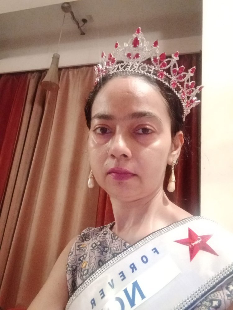 Samata Chaudhary as Newly Crowned Mrs Noida 2023 organised by Forever Star India