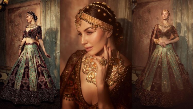 Giorgia Andriani Exudes 'Maharani' Vibes In A Royal Bridal Look By Ace Designer Lalit Dalmia