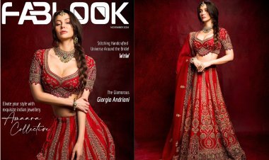 Giorgia Andriani's Royal Bridal Transformation In A Regal Red Lehenga By Harsh and Ankesh Couture Will Surely Mesmerize You